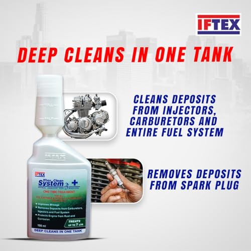 IFTEX System 2/3+ e20 One Time Treatment Petrol Additive for All Petrol Bike and Scooter BS4 and BS6, Petrol Fuel System and Injector Cleaner for Cleaning deposits and Mileage Improvement (100 ml) - Image 4