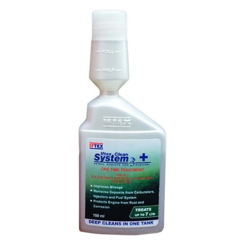 IFTEX System 2/3+ e20 One Time Treatment Petrol Additive for All Petrol Bike and Scooter BS4 and BS6, Petrol Fuel System and Injector Cleaner for Cleaning deposits and Mileage Improvement (100 ml) - Image 1