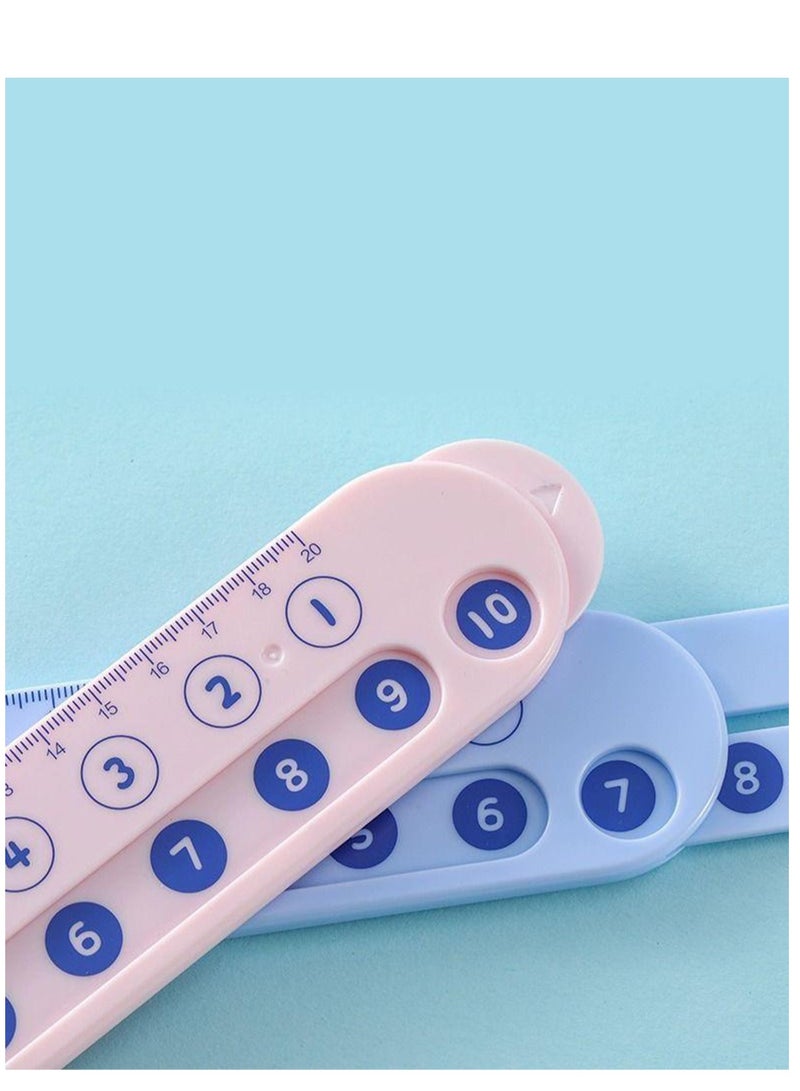 Generic Interactive Math Exercise Ruler Set Addition  Subtraction Learning Rulers Kid's Math Decomposition Ruler Kit(blue)  - Image 4