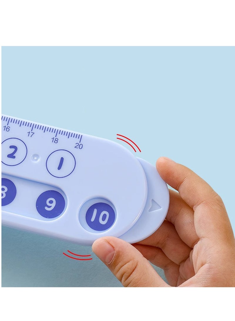 Generic Interactive Math Exercise Ruler Set Addition  Subtraction Learning Rulers Kid's Math Decomposition Ruler Kit(blue)  - Image 2