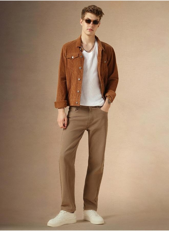 Dennis Lingo Men's Beige Relaxed Fit Jeans - Everyday Classic Comfort  - Image 1