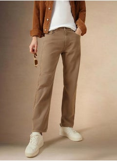 Dennis Lingo Men's Beige Relaxed Fit Jeans - Everyday Classic Comfort  - Image 3