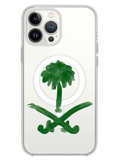 Magnetic Case for iPhone 14 Pro 6.1-inch Compatible with MagSafe Wireless Charging, Shockproof Phone Bumper Cover KSA symbol