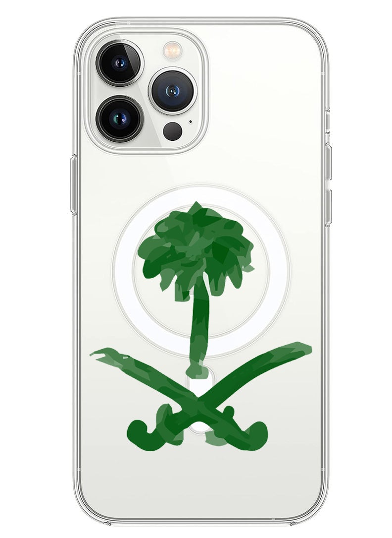 Theodor - Magnetic Case for iPhone 14 Pro 6.1-inch Compatible with MagSafe Wireless Charging, Shockproof Phone Bumper Cover KSA symbol - Image 1
