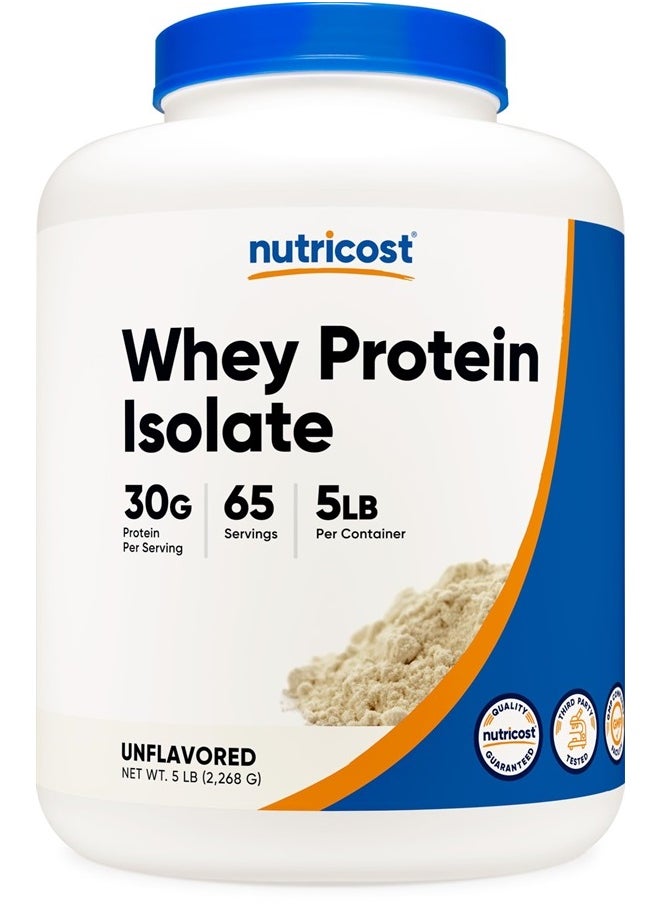 Nutricost Whey Protein Isolate (Unflavored) 5lb  - Image 1