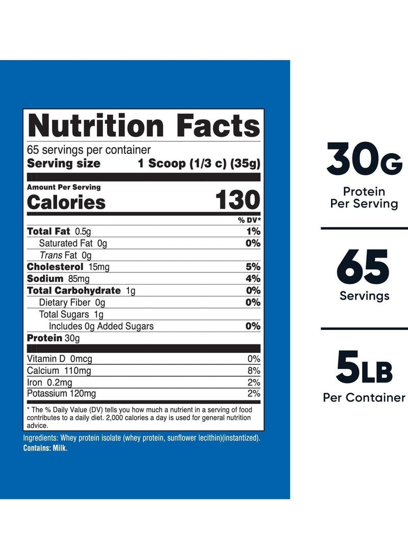 Nutricost Whey Protein Isolate (Unflavored) 5lb  - Image 2
