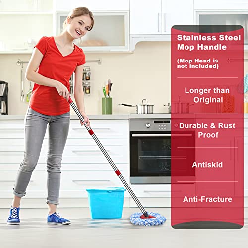 FunCee Spin Mop Replacement Handle - 4 Section Mop or Broom Handle/Stick Compatible with O Cedar Spin Mop Refills and Brooms, 30" to 59", American Threaded Joint End (Mop Head Not Included) - Image 3