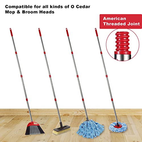 FunCee Spin Mop Replacement Handle - 4 Section Mop or Broom Handle/Stick Compatible with O Cedar Spin Mop Refills and Brooms, 30" to 59", American Threaded Joint End (Mop Head Not Included) - Image 5