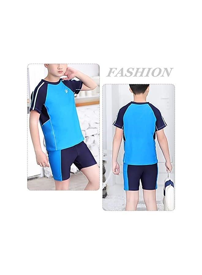 Boys Rash Guard Swimsuit UPF 50+ Swim Bathing Suit 3 Piece Sun Protection Swimwear Set  - Image 4