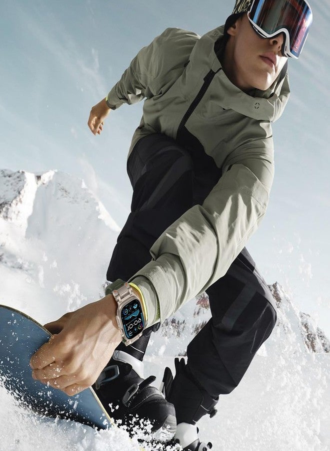 سوار FULLIFE مصمم خصيصًا لساعة Apple Watch Ultra 2/Ultra مقاس 49 مم للرجال، مصنوع من مطاط السيليكون مع موصل معدني، متوافق مع ساعات Apple Watch Series 10 مقاس 46 مم، و9/8/7 مقاس 45 مم، وSE2/SE 6/5/4 مقاس 44 مم، و3/2/1 مقاس 42 مم - Image 5