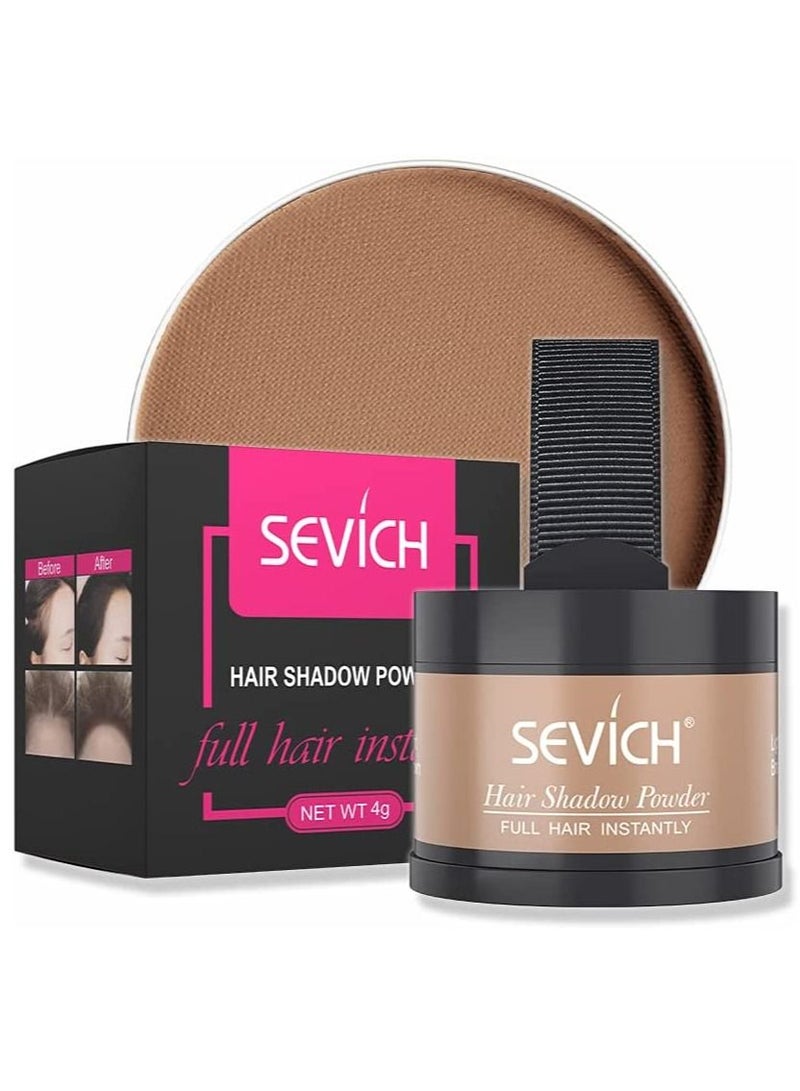 Sevich Instantly Hairline Shadow Hairline Powder Quick Cover Hair Root Concealer Eyebrows & Beard Line Hair Root Touch Up for Thinning Hairline Windproof & Sweatproof (Light Brown) - Image 1