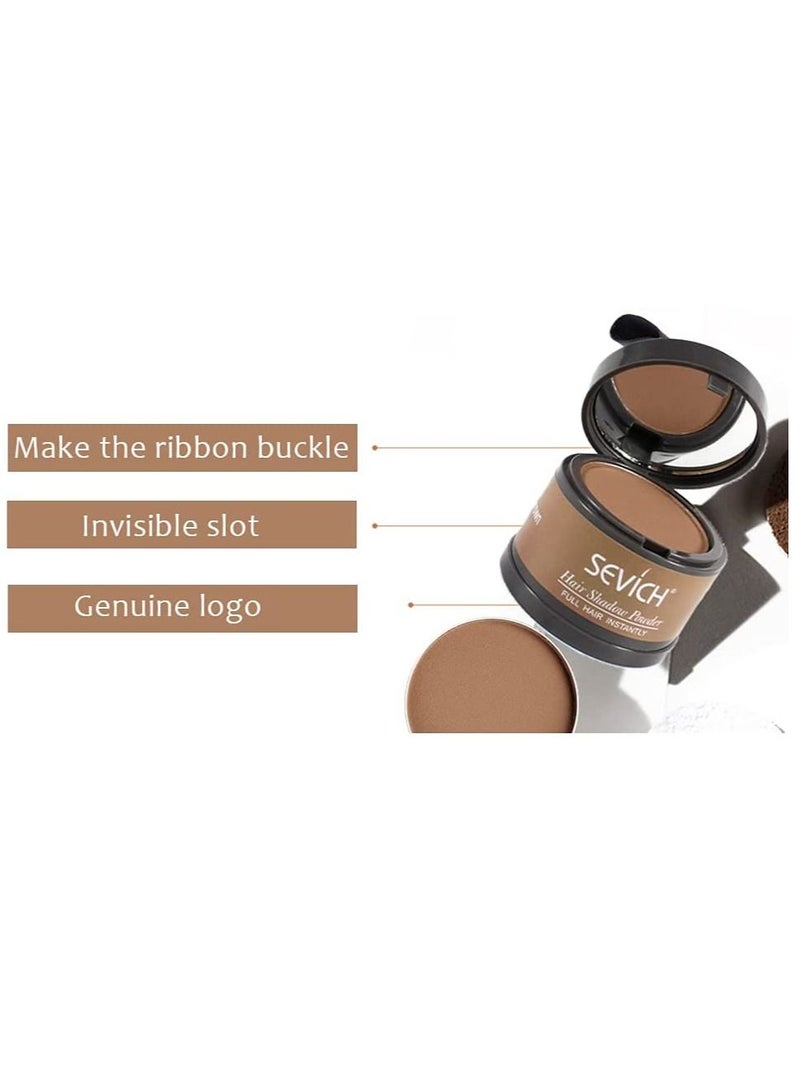Sevich Instantly Hairline Shadow Hairline Powder Quick Cover Hair Root Concealer Eyebrows & Beard Line Hair Root Touch Up for Thinning Hairline Windproof & Sweatproof (Light Brown) - Image 3