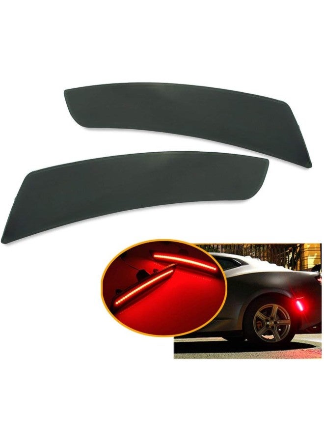 klarako Front&Rear Car Led marker light for chevy Camaro 20162018 Smoked turn signals led parking lot lighting Amber camaro accessories (rear black shell red light) 