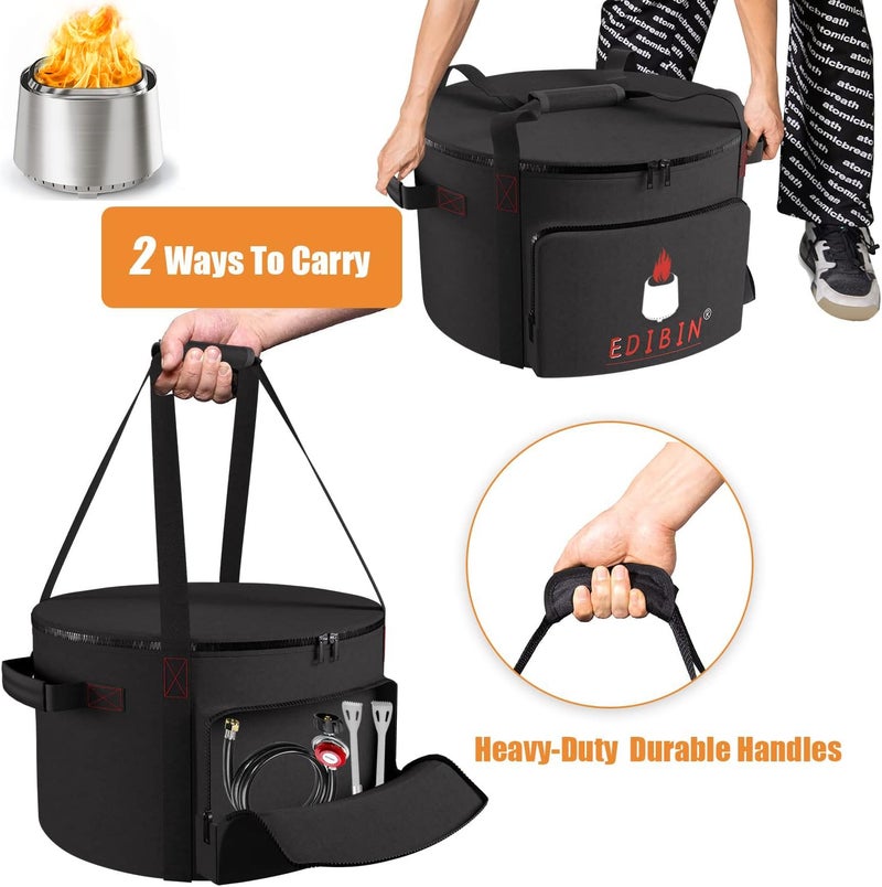 EDIBIN Smokeless Carry Bag for EAST OAK Fire Pit Smokeless 17 inch,Compatible with EAST OAK Camber Smokeless Fire Pit 17'' for Outside Patio - Image 4