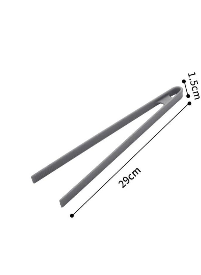 مساكة طعام للمطبخ من السيليكون مقاس 29 سم، مساكة للطبخ والتقديم، ملقط سلطة للشواء، أداة مقاومة للحرارة، غير لاصقة، غير قابلة للخدش - متعددة الألوان - Image 5