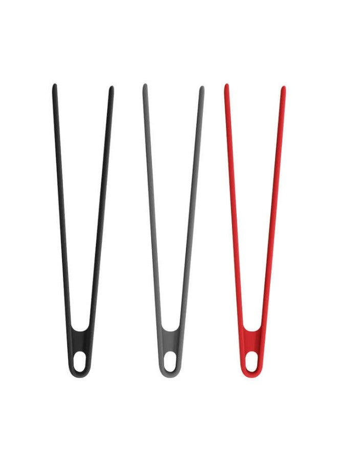 مساكة طعام للمطبخ من السيليكون مقاس 29 سم، مساكة للطبخ والتقديم، ملقط سلطة للشواء، أداة مقاومة للحرارة، غير لاصقة، غير قابلة للخدش - متعددة الألوان - Image 3