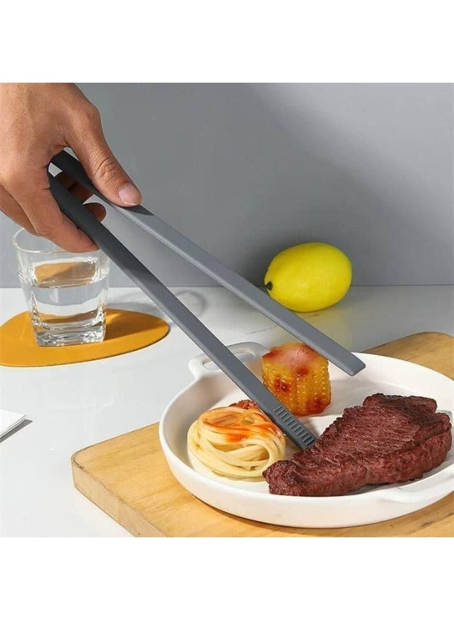 مساكة طعام للمطبخ من السيليكون مقاس 29 سم، مساكة للطبخ والتقديم، ملقط سلطة للشواء، أداة مقاومة للحرارة، غير لاصقة، غير قابلة للخدش - متعددة الألوان - Image 4