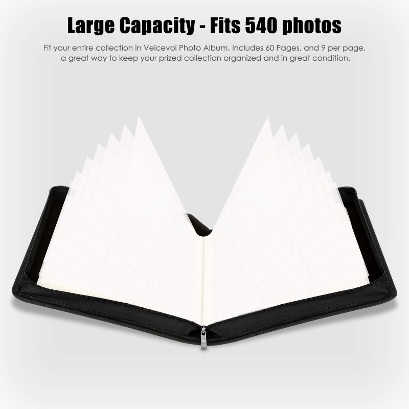 Veicevol 540 Pockets Photo Album for Fujifilm Instax Mini 11 90 70 9 8+ 8 LiPlay Instant Camera  for Polaroid Snap SnapTouch PIC-300 Z2300 Instant Camera  Kodak Smile Printomatic Instant Print Camera (Black) - Image 4