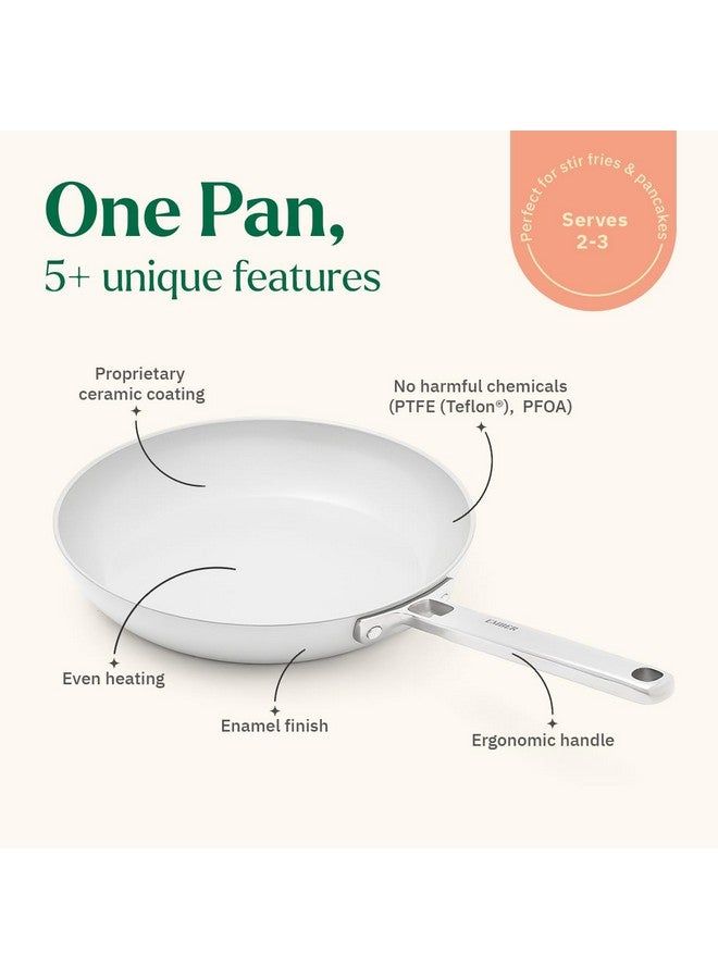 Ember Cookware Arcilla Ceramic Non-Stick Frying Pan 24cm | Stainless Steel Handle | 1x Spatula | Induction Safe | Non Toxic Frypan | PFAS & PTFE Free | Capri Series | Grey - Image 2