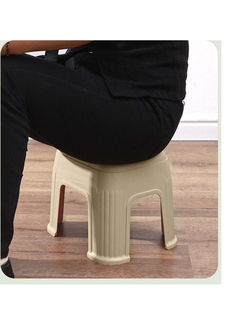 Huitich Light Khaki Plastic Shoe Stool – 24×25×20 cm  - Image 5