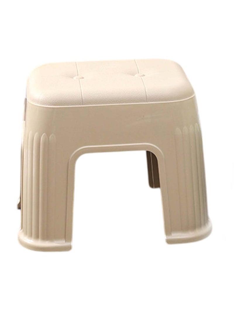Huitich Light Khaki Plastic Shoe Stool – 24×25×20 cm  - Image 1