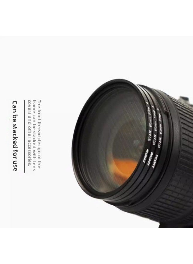 Outdoor Night Photography Camera Filter Cross Star Light Filter Star 6 Line 37mm -82mm-Color:43mm【JSR-0519】  - Image 3