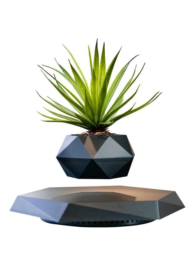 HCNT Levitation Air Bonsai Pot, Magnetic Levitating Mini Rotating Flower Pot Planters Suspension Floating Succulents Pot Sky-Garden Plant Potted for Home Living Room Office Desk Decoration(Black) - Image 1