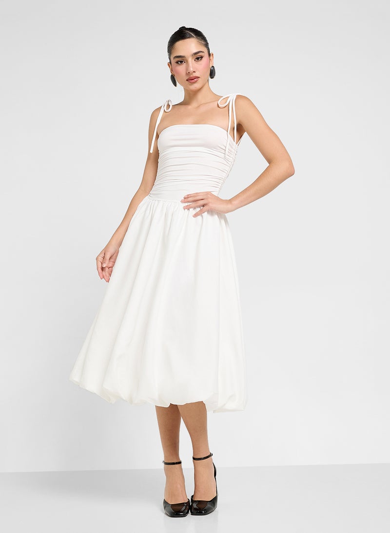 جينجر فستان كورست بياقة مكشوفة ورباط على الكتف - Image 1