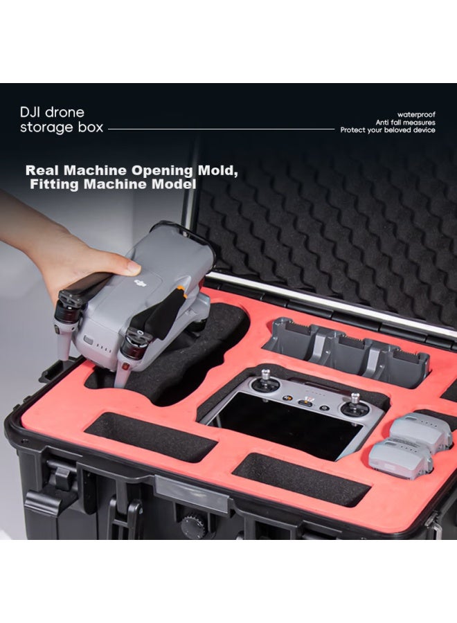 Eirmai R202 Suitable For Dji Mavic 3/air3 Storage Bag Backpack Portable Case Accessory Hard Shell Shoulder Handheld Splash-proof Shockproof Pressure-resistant Travel Bag - Image 4