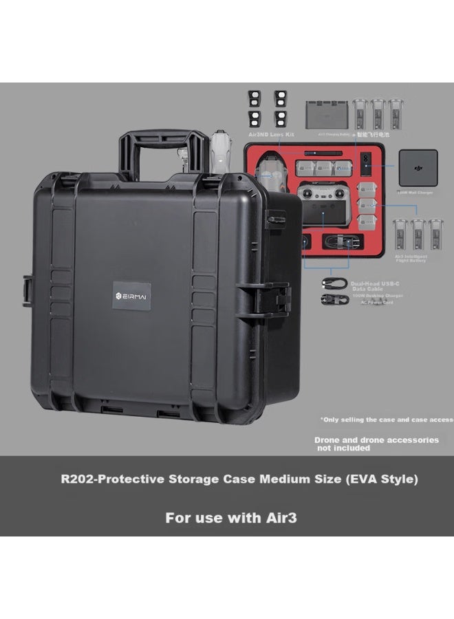 Eirmai R202 Suitable For Dji Mavic 3/air3 Storage Bag Backpack Portable Case Accessory Hard Shell Shoulder Handheld Splash-proof Shockproof Pressure-resistant Travel Bag - Image 1