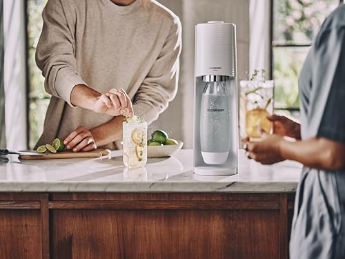 SodaStream عبوة توأم سودة ستريم 1 لتر زجاجة رفيعة آمنة للغسالة (بيضاء) - Image 3