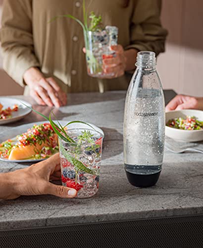 SodaStream عبوة توأم سودة ستريم 1 لتر زجاجة رفيعة آمنة للغسالة (بيضاء) - Image 5