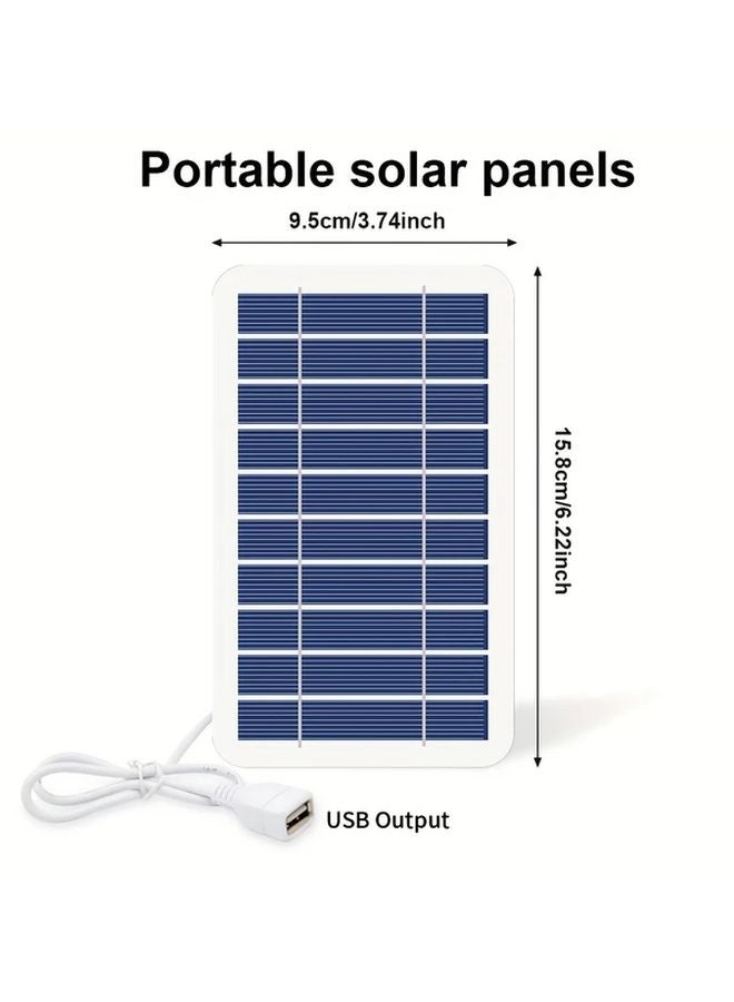 Solar USB Charger Panel 5 Volt Portable Power Bank 4 Ports Outdoor Camping Travel - Image 1