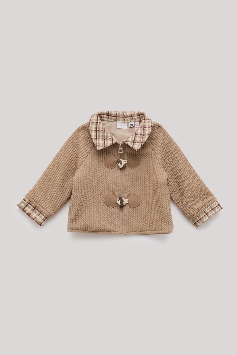 Layette Bg Store Baby Boy Beige Tracksuit Top  - Image 1