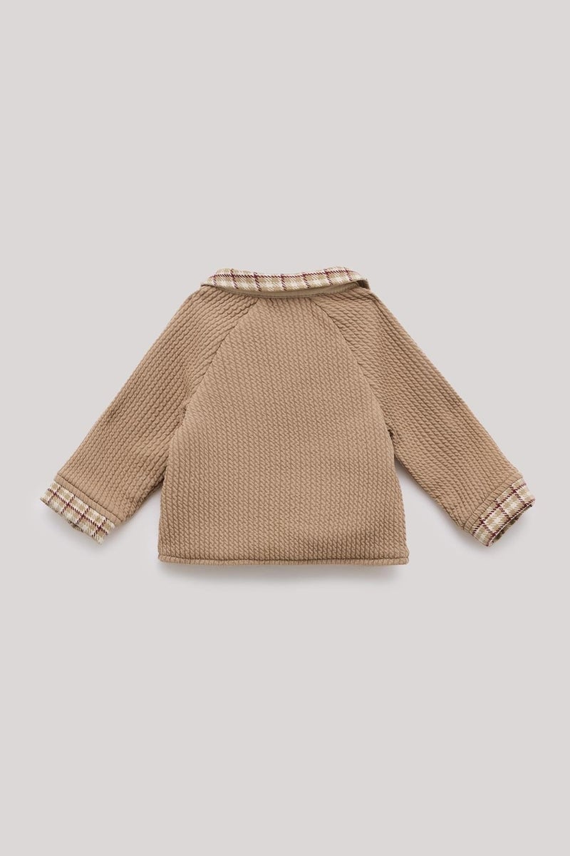 Layette Bg Store Baby Boy Beige Tracksuit Top  - Image 2