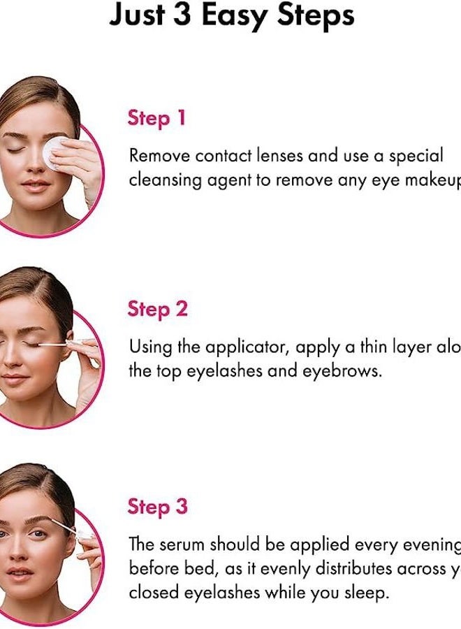 Toplash سيروم نمو الرموش TOPLASH - تركيبة مبتكرة لرموش وحواجب أطول، أكثر كثافة، وأكمل - طبيعي، خالي من القسوة ومضاد للحساسية - 0.10 أونصة سائلة. - Image 5