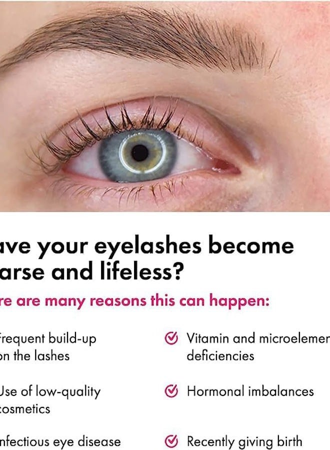 Toplash سيروم نمو الرموش TOPLASH - تركيبة مبتكرة لرموش وحواجب أطول، أكثر كثافة، وأكمل - طبيعي، خالي من القسوة ومضاد للحساسية - 0.10 أونصة سائلة. - Image 4