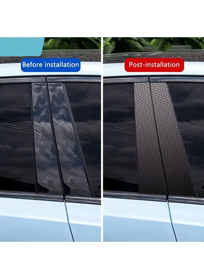 Black Car Door Pillar Protective Stickers Scratch Dent Resistant Gradient Design For Sedans SUVs Trucks - Image 5
