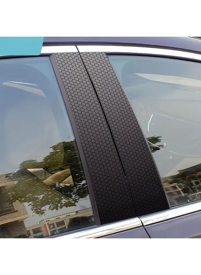 Black Car Door Pillar Protective Stickers Scratch Dent Resistant Gradient Design For Sedans SUVs Trucks - Image 4