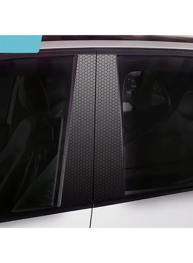 Black Car Door Pillar Protective Stickers Scratch Dent Resistant Gradient Design For Sedans SUVs Trucks - Image 3