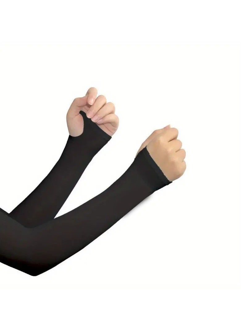 Goolsky - 1 Pc Ice Silk Arm Sleeves: UV Protection, Comfort & Style for Driving, Cycling, Golf & Volleyball! - Image 1