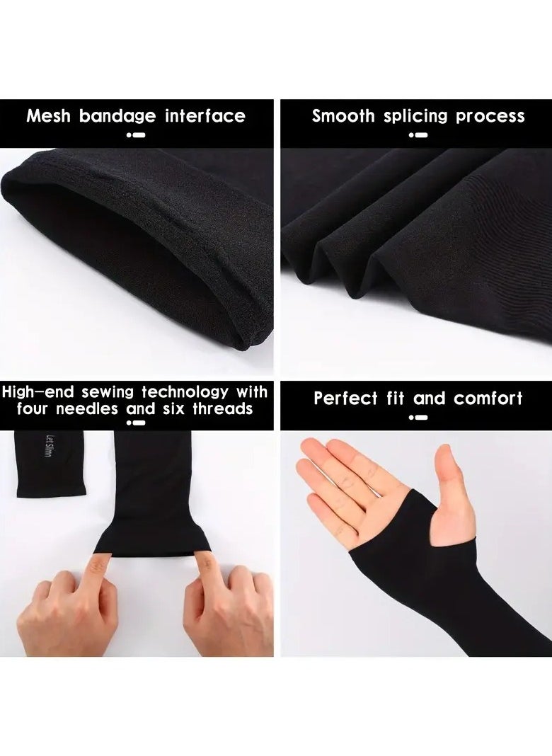 Goolsky - 1 Pc Ice Silk Arm Sleeves: UV Protection, Comfort & Style for Driving, Cycling, Golf & Volleyball! - Image 1