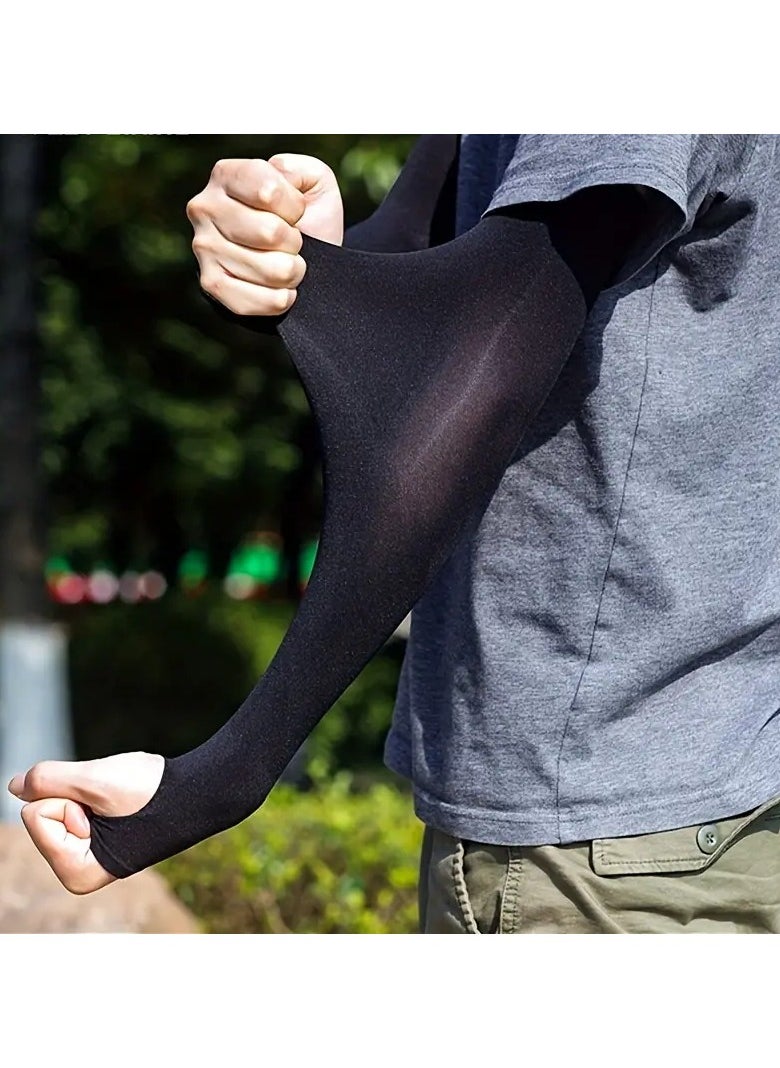 Goolsky - 1 Pc Ice Silk Arm Sleeves: UV Protection, Comfort & Style for Driving, Cycling, Golf & Volleyball! - Image 1