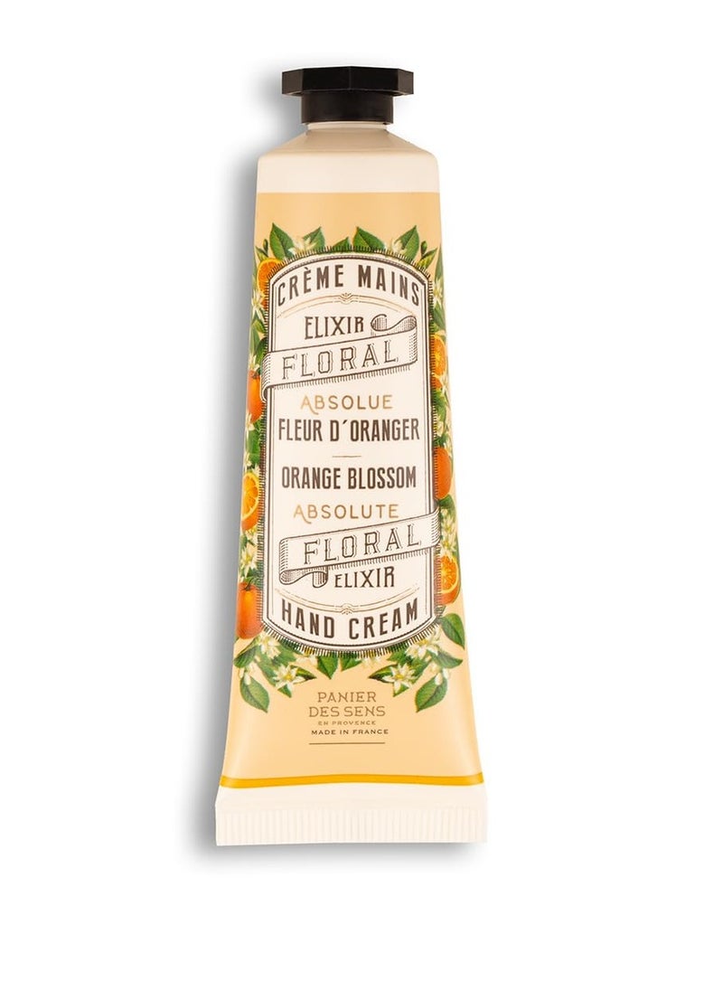 PANIER DES SENS Panier des Sens - Hand Cream for Dry Cracked Hands and Skin – Orange Blossom Mini Hand Lotion, Moisturizer, Mask - With Olive and Almond Oil - Hand Care Made in France 96% Natural Ingredients – 1 floz  - Image 1