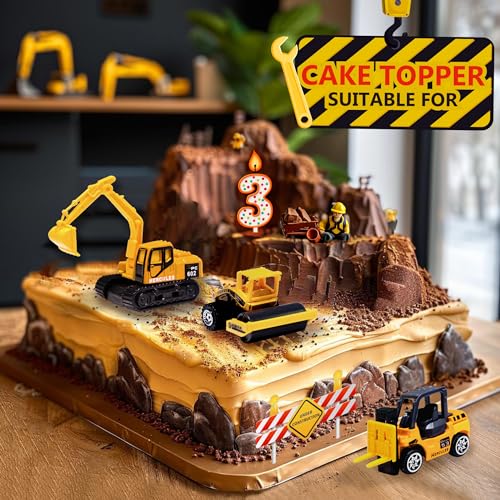 Oriate Construction 6PCSSet diecast car Including bulldozers Forklift Excavator Other Educational Indoor Outdoor Toy Cars mini car Models for Boys and Girls 3 Years Old Birthday Easter Gifts - Image 5
