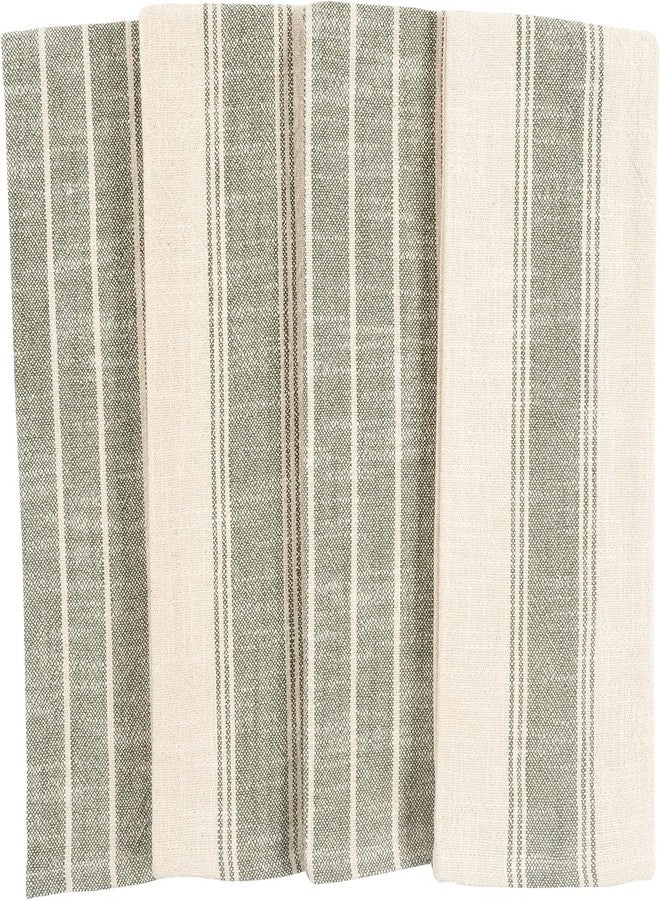 KAF Home Natural Rustic Farmhouse Slubbed Kitchen Towel | 100% Cotton Dish Towel, 18 x 28 Inches | Soft and Absorbent (Olive, Set of 4) - Image 3
