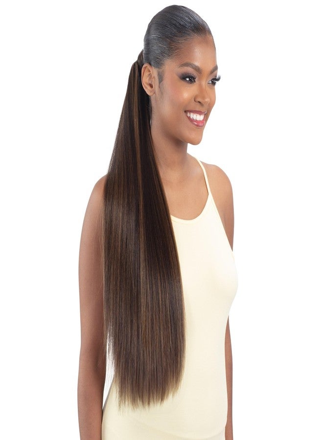 شيك-ان-جو شعر مستعار SHAKE-N-GO Organique Pony Pro Ponytail Sleek Straight 26" مع جيب سري (أسود داكن 1B) - Image 1