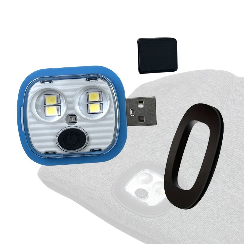 بالة مكونة من 5 مجموعات من المصباح الأمامي LED فائق السطوع من النوع B، مع حزام جلدي، مخصص للتخييم والمشي لمسافات طويلة والإضاءة في حالات الطوارئ، مع عمر بطارية طويل. - Image 1