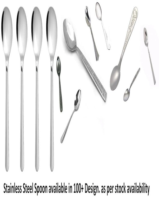 Bartan Star Stainless Steel Solid Silver Atta Parat for Dough,Mixer and Serving - 30 Centimeters (with 12 Pcs Stainless Steel Table Spoons) - Image 3