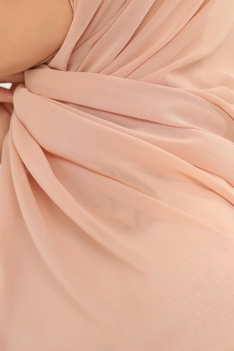 التوبة Ready Practical Luxury Neck Collar Bonnet Chiffon Shawl